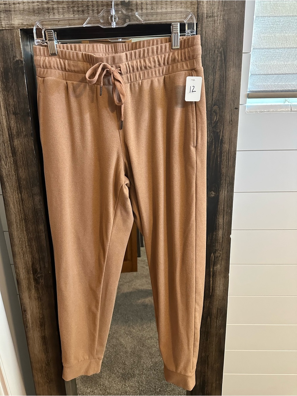 Kyodan Drawstring Joggers in Camel M Lounge Athleisure Women’s Sweatpants Travel